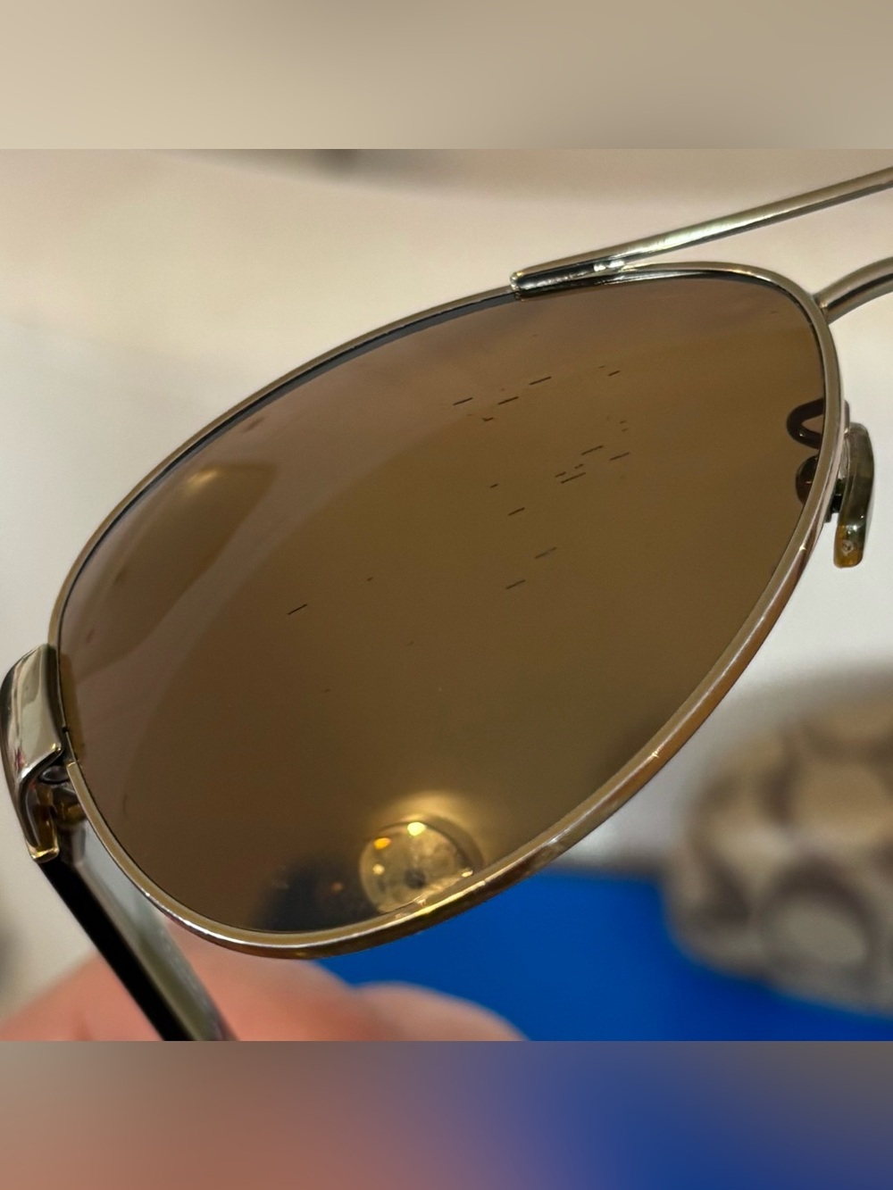 COACH HC7003 Kristina Aviator Sunglasses With Case Brown Tortoise Y2K - Picture 8 of 9